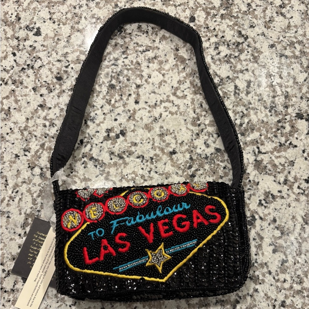 NWT Viral welcome to LAS VEGAS beaded bag